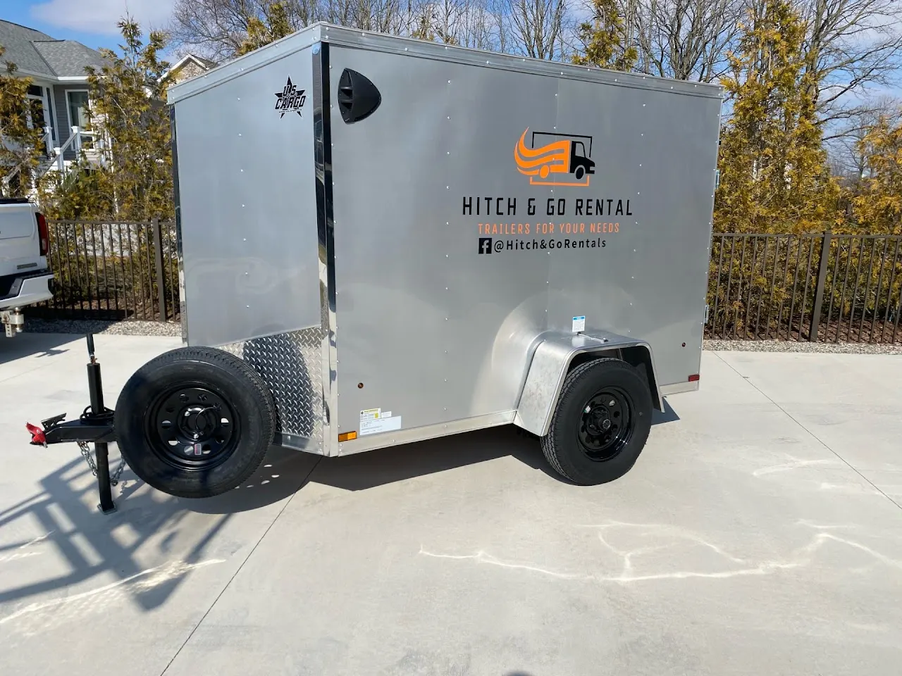 5x8 Enclosed trailer from Hitch & Go Rental in Zeeland, Michigan
