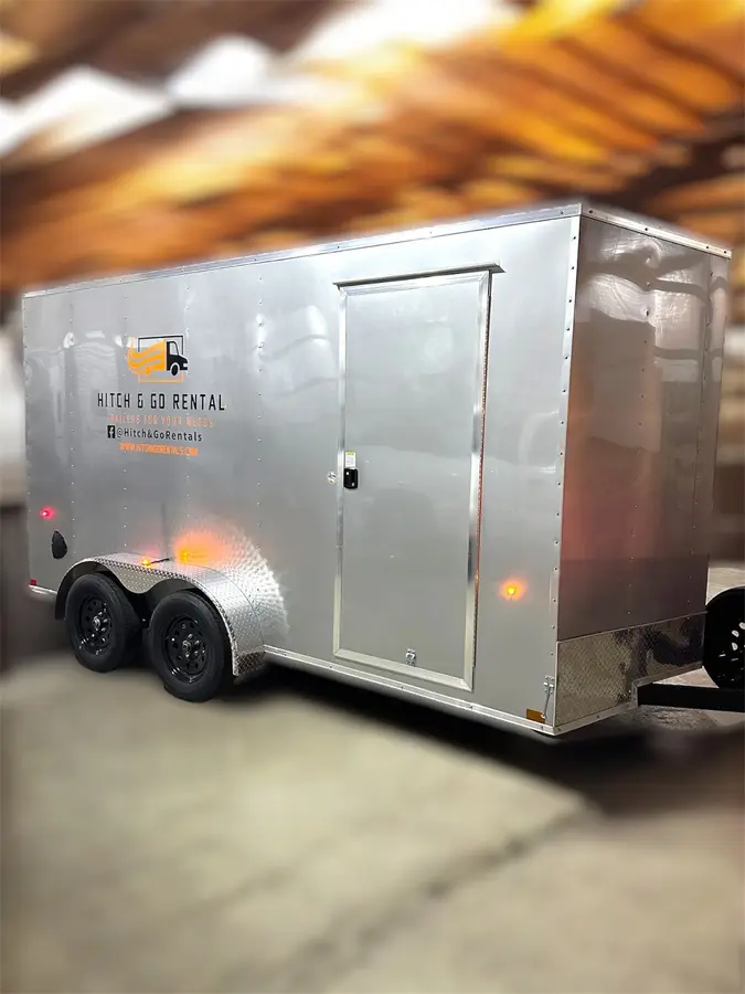 7x14 Enclosed trailer from Hitch & Go Rental in Zeeland, Michigan