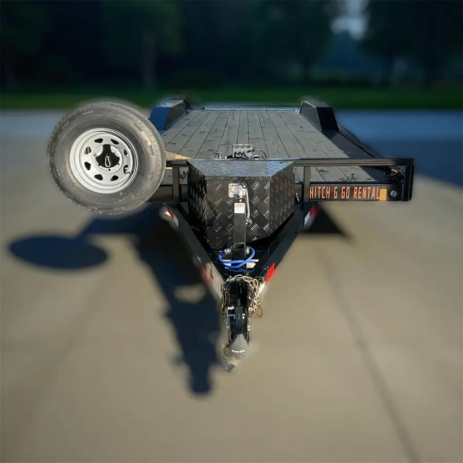 8.5x20 Flatbed trailer from Hitch & Go Rental in Zeeland, Michigan